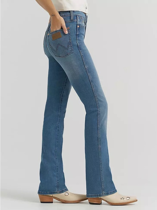 Wrangler Women's Lainey Wilson Boot Cut Jeans - Dark Blue Wash 30 - Picture 7 of 9